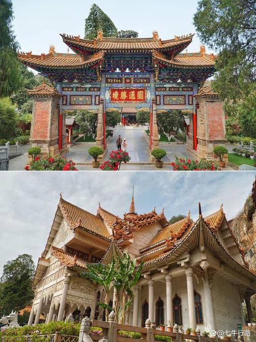 寺名普通但布局却独特至极水榭式佛殿|昆明圆通禅寺