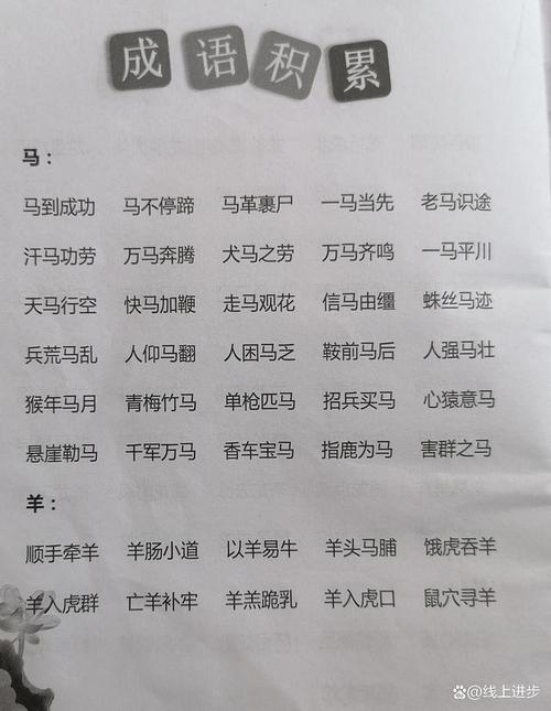 十二生肖的成语归类值得同学们收藏