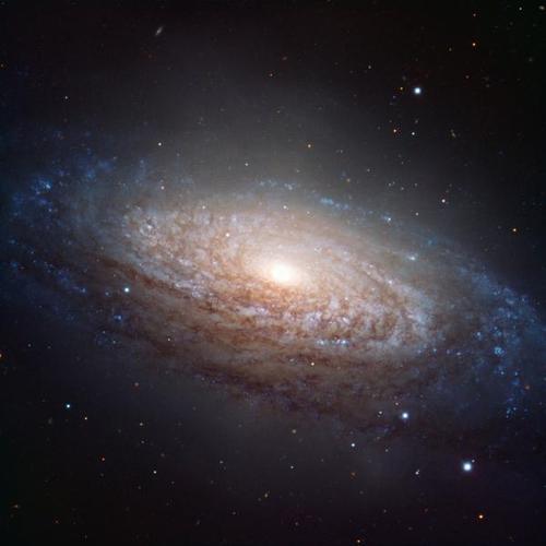 哈勃太空望远镜1999年11月拍摄的大犬座内的一对涡旋星系ngc