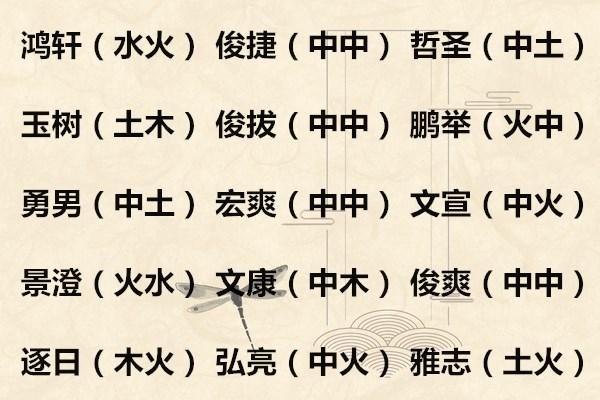 好听有涵养的男孩名字包含汉字五行属性值得收藏