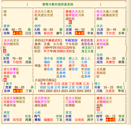 4个人命盘详解(免费版):紫薇命盘详解