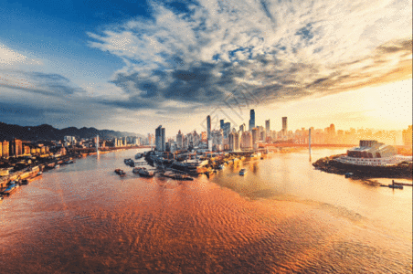 重庆运船唯美重庆城市风光gif高清图片