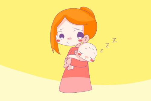尤其是睡觉的时候必须得妈妈抱着走来走去不行一坐下就哭一放下就